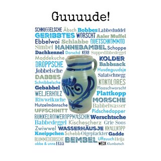 Schild Spruch "Guuuude - Schoppe Dachkennel Uffschnitt" 20 x 30 cm