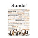 Schild Spruch "Hunde - Knochen Familie Freund...