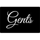 Schild Spruch "Gents" 20 x 30 cm 