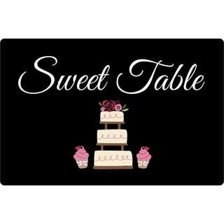 Schild Spruch "Sweet Table" 20 x 30 cm 