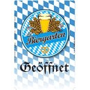 Schild Spruch "Biergarten geöffnet" 20 x...