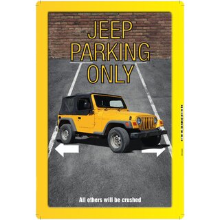 Schild Spruch "Jeep parking only" 20 x 30 cm 