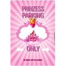 Schild Spruch "Prinzess parking only" 20 x 30 cm 