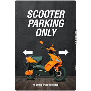 Schild Spruch "Scooter parking only" 20 x 30 cm 