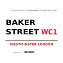 Schild "Baker Street WC1 weiß" 20 x 30 cm