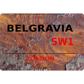 Schild "Belgravia SW1 Steinoptik" 20 x 30 cm 