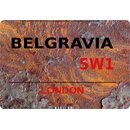 Schild "Belgravia SW1 Steinoptik" 20 x 30 cm