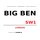 Schild "Big Ben SW1 weiß" 20 x 30 cm 