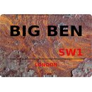 Schild "Big Ben SW1 Steinoptik" 20 x 30 cm 