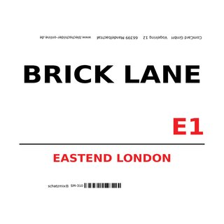 Schild Brick Lane E1 weiß 20 x 30 cm 