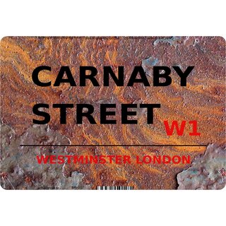 Schild "Carnaby Street W1 Steinoptik" 20 x 30 cm 