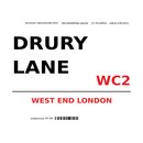 Schild "Drury Lane WC2 weiß" 20 x 30 cm