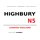 Schild "Highbury N5 weiß" 20 x 30 cm
