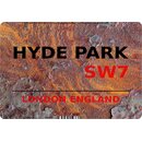 Schild "Hyde Park SW7 Steinoptik" 20 x 30 cm 