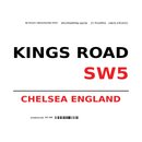 Schild "Kings Road SW5 weiß" 20 x 30 cm 