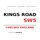 Schild "Kings Road SW5 weiß" 20 x 30 cm 