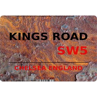 Schild "Kings Road SW5 Steinoptik" 20 x 30 cm 