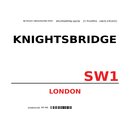 Schild "Knightsbride SW1 weiß" 20 x 30 cm