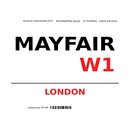 Schild "Mayfair W1 weiß" 20 x 30 cm 