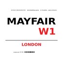 Schild "Mayfair W1 weiß" 20 x 30 cm