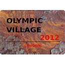 Schild Olympic Village 2012 Steinoptik 20 x 30 cm 
