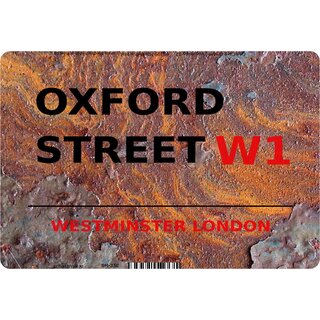 Schild "Oxford Street W1 Steinoptik" 20 x 30 cm 