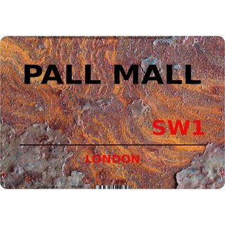 Schild "Pall Mall SW1 Steinoptik" 20 x 30 cm 