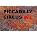 Schild "Piccadilly Circus W1 Steinoptik" 20 x...