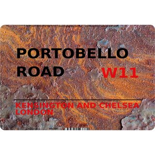 Schild "Portobello Road W11 Steinoptik" 20 x 30 cm