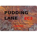 Schild "Pudding Lane EC3 Steinoptik" 20 x 30 cm 