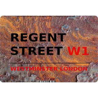Schild "Regent Street W1 Steinoptik" 20 x 30 cm