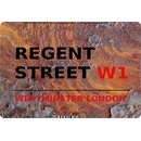 Schild "Regent Street W1 Steinoptik" 20 x 30 cm 