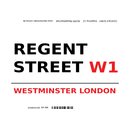 Schild "Regent Street W1 weiß" 20 x 30 cm 