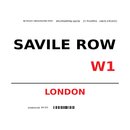 Schild "Savile Row W1 weiß" 20 x 30 cm