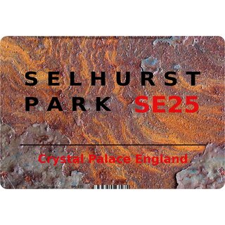 Schild "Selhurst Park SE25 Steinoptik" 20 x 30 cm 