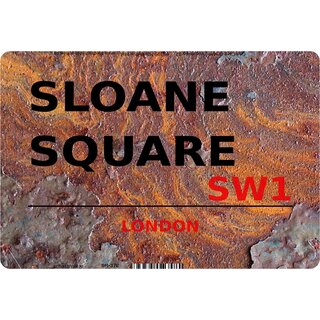 Schild "Sloane Square SW1 Steinoptik" 20 x 30 cm 