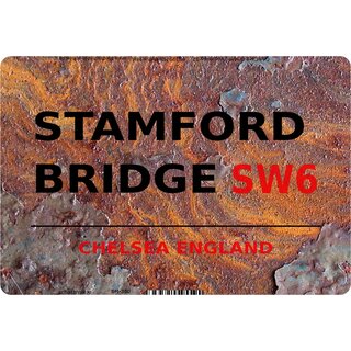 Schild "Stamford Bridge SW6 Steinoptik" 20 x 30 cm 