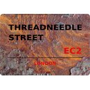 Schild "Threadneedle Street EC2 Steinoptik" 20...