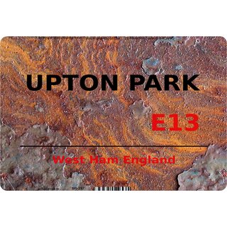 Schild "Upton Park E13 Steinoptik" 20 x 30 cm 