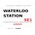 Schild "Waterloo Station SE1 weiß" 20 x 30 cm 