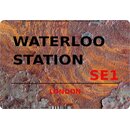 Schild Waterloo Station SE1 Steinoptik 20 x 30 cm 