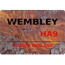 Schild "Wembley HA9 Steinoptik" 20 x 30 cm 