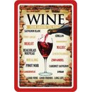 Schild Spruch "Wine from around the world, good...