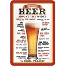 Schild Spruch "How to order a beer around the world,...