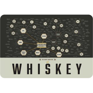 Schild Spruch "The many varieties of whiskey" 20 x 30 cm 