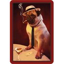 Schild Motiv Hund mit Zigarre und Martini 20 x 30 cm 