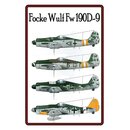 Schild Motiv "Flocke Wulf Fw 190D-9" Flugzeug...