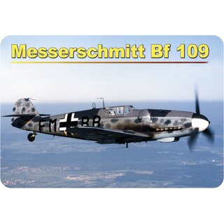 Schild Motiv "Messerschmitt Bf 109" Flugzeug 20 x 30 cm 