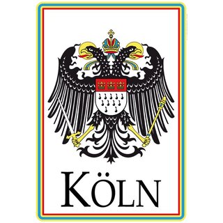 Schild Wappen "Köln" Stadt Adler 20 x 30 cm 