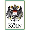 Schild Wappen "Köln" Stadt Adler 20 x 30 cm 